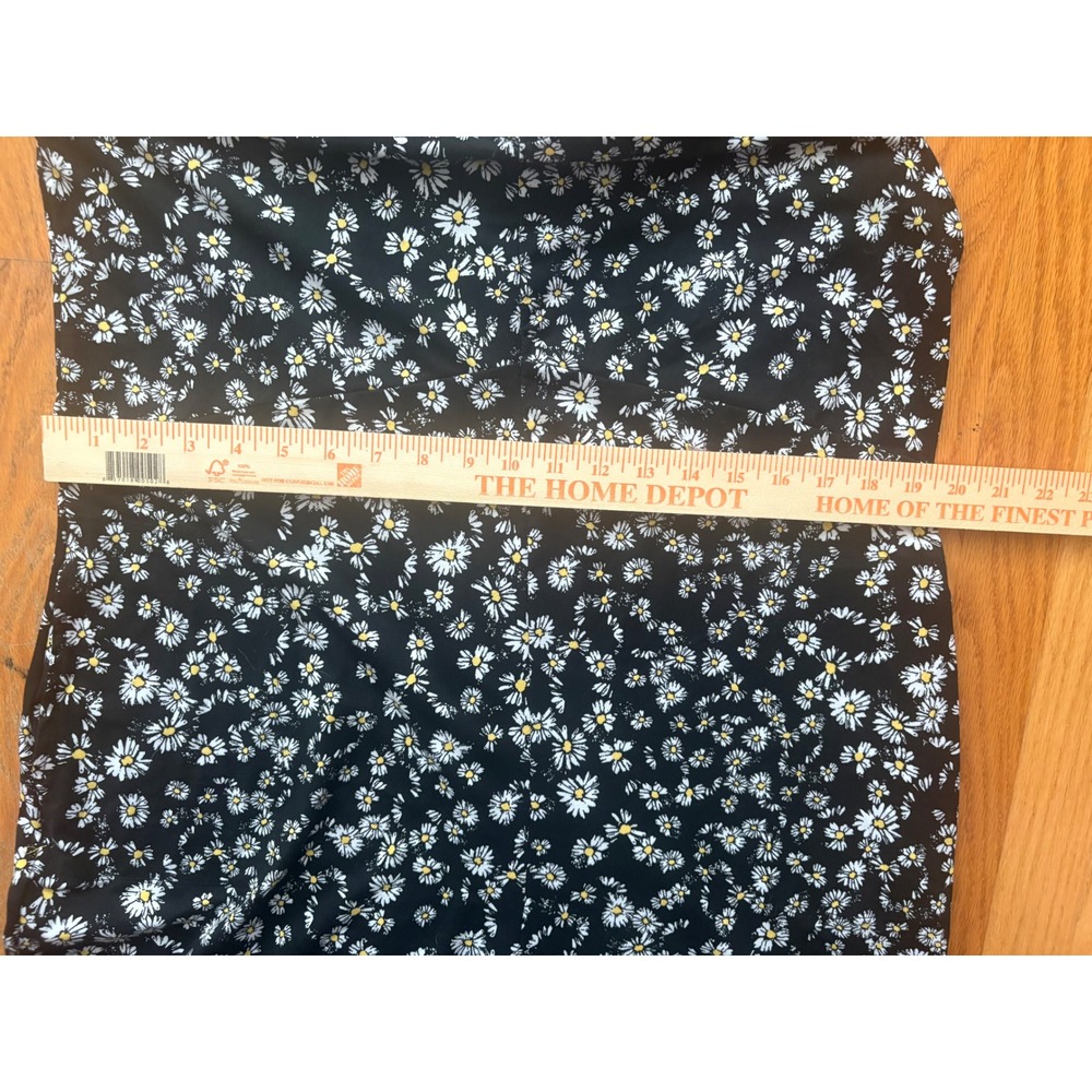 Cuddl Duds Black Daisy Floral Sleeveless Wide Leg Jumpsuit Large - Picture 4 of 6